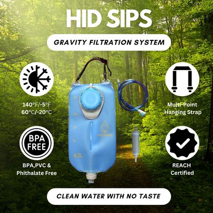 Gravity Filtration System for Hiking, Backpacking, Camping, and More!