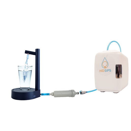 Electric Water Dispenser w/ 4L Mini Fridge and Water Filtration System